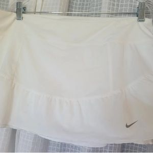 Nike Ruffle White Womens Tennis Skirt XL